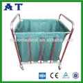 Aço inoxidável Quadrate hotel de limpeza Linen Trolley housekeeping cart